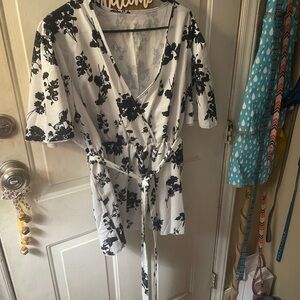 Floral Wrap Dress with Belt